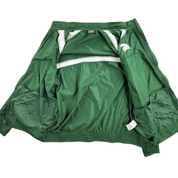 Michigan State Spartans Jacket Men XL Green NCAA Football Nike Storm Fit Zip Y2K - Picture 4 of 16